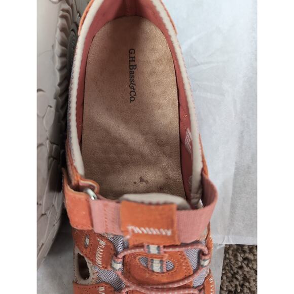 G.H. Bass & Co. Branson Women’s Sport Sandals 10M Orange Suede Mesh Closed... - Picture 9 of 10